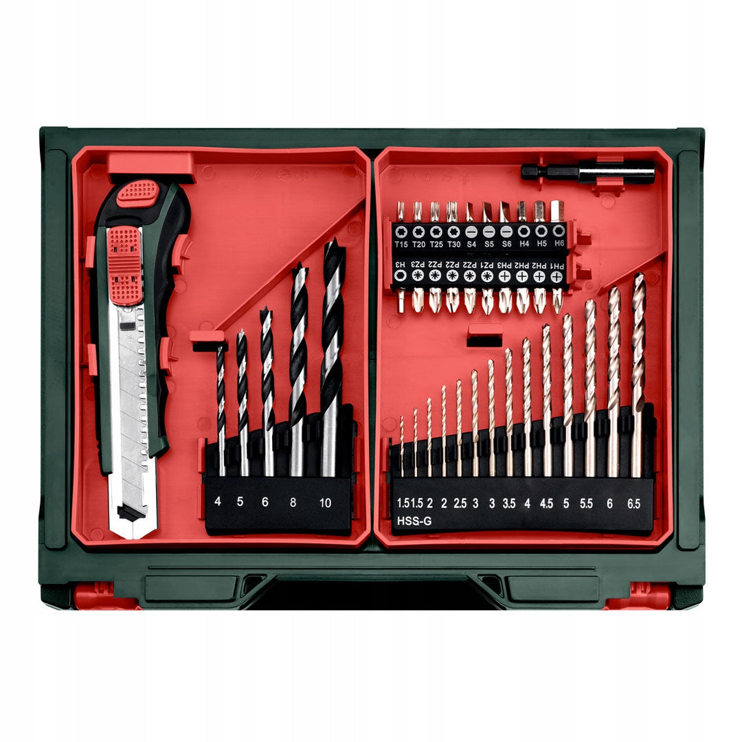 Drilling machine Metabo 600080710 PowerMaxx BS Basic SET 12V 2x2Ah 41el. Battery capacity 2 Ah