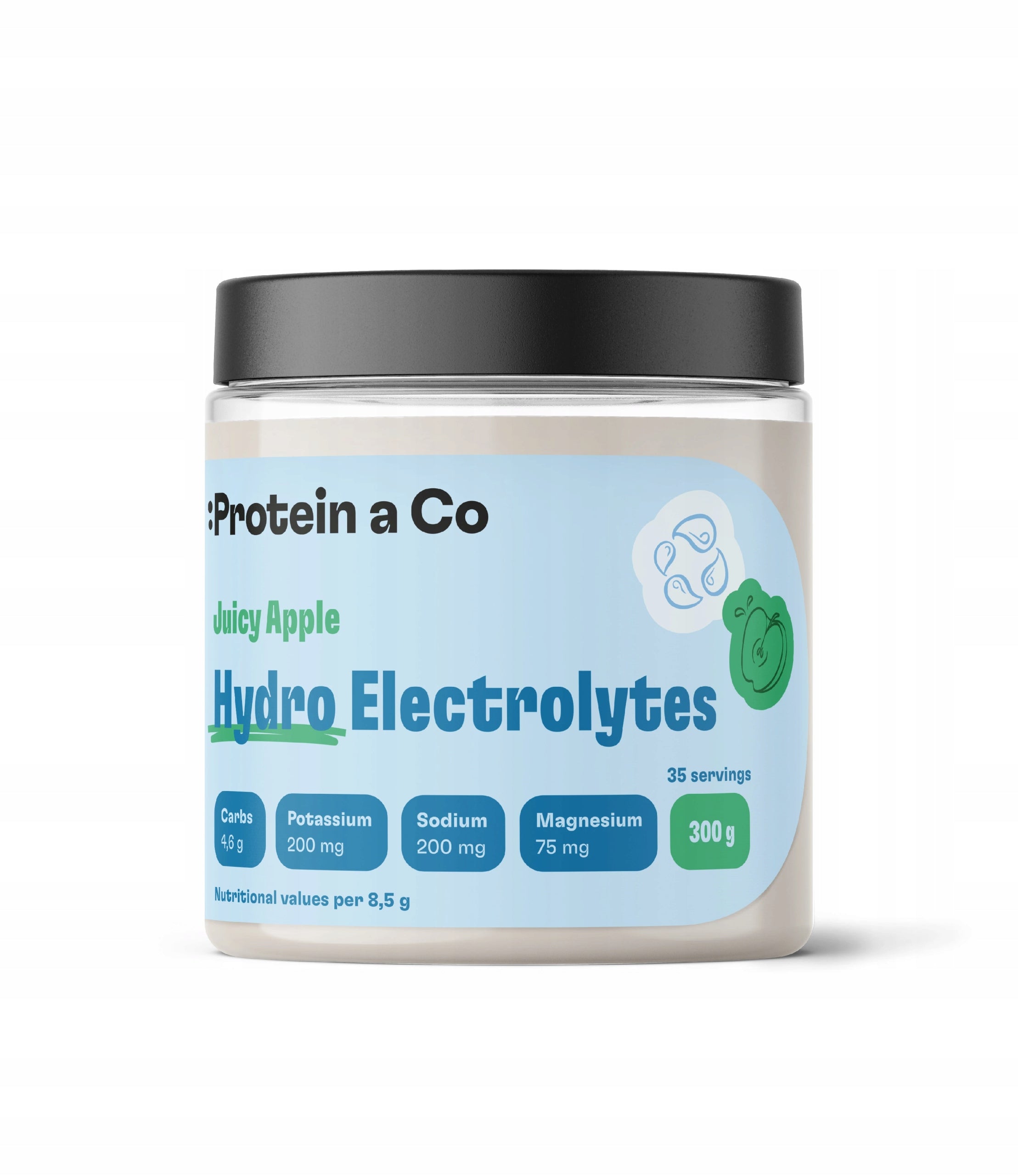 Drink Elektrolity 300 g - for quick hydration, TASTE: Juicy Apple