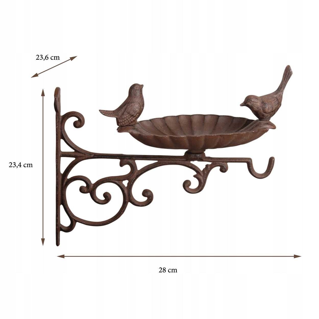 Drinker Bird Feeder Cast Iron for Garden for Grain Water Vintage Manufacturer code FB163