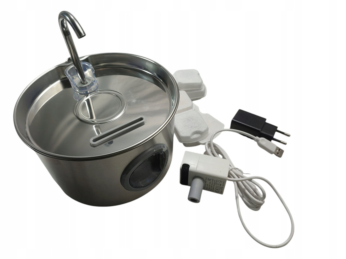 Drinker WATERING FOR ANIMALS Cat Dog Fountain with Water WITH FILTER 3L