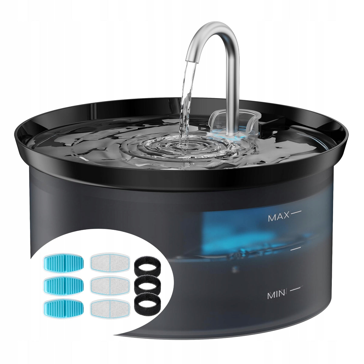 Drinker with fountain BMDSAE plastic 250 ml