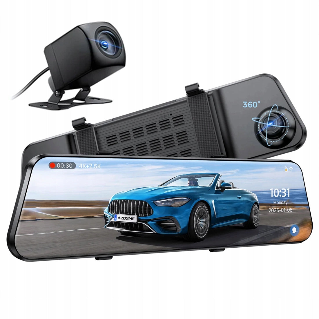 Driving video recorder car camera 4K 2CH WiFi GPS AZDOME PG17Max