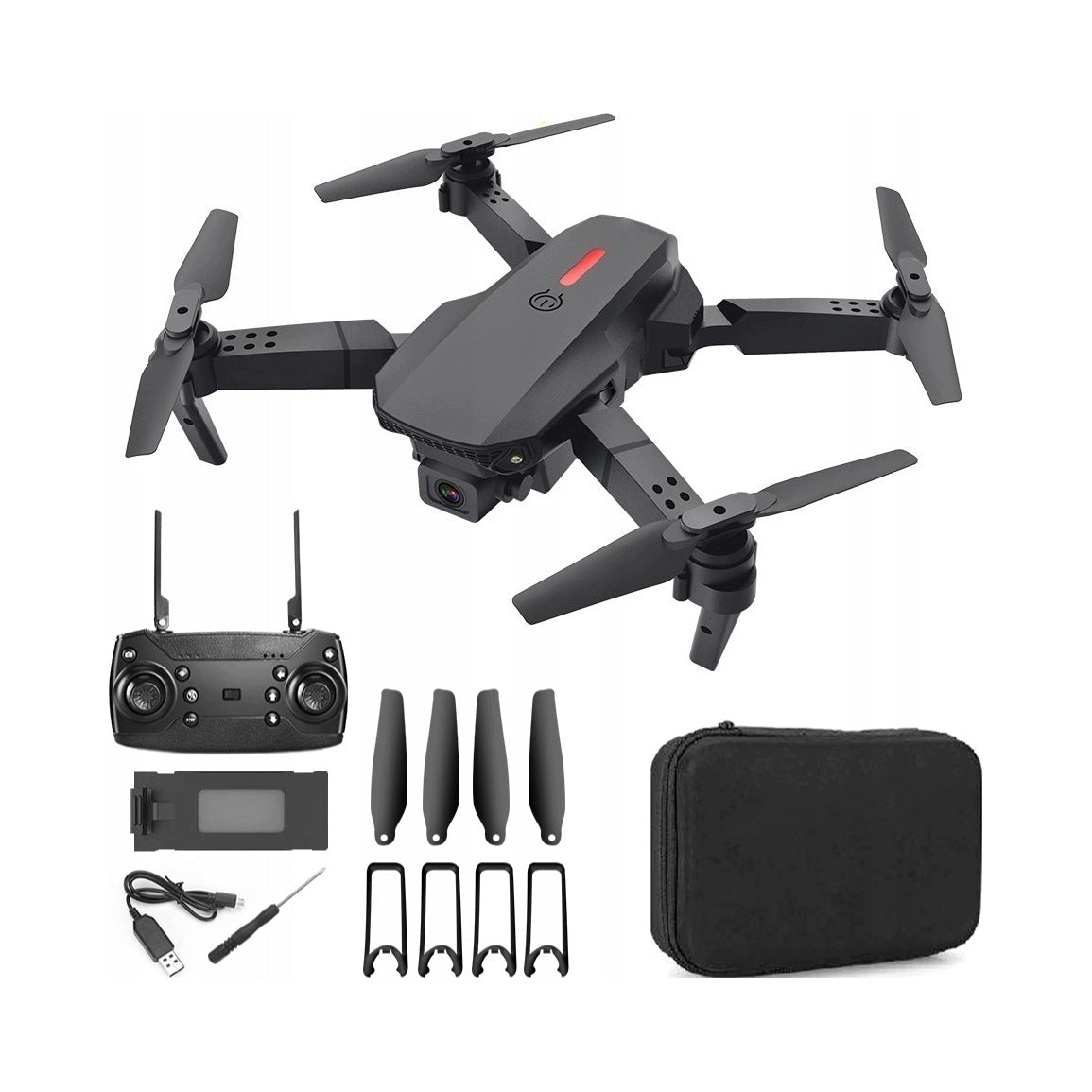 Drone 3-BATTERIES INCLUDED 4K FULL HD CAMERA LIGHT GREY