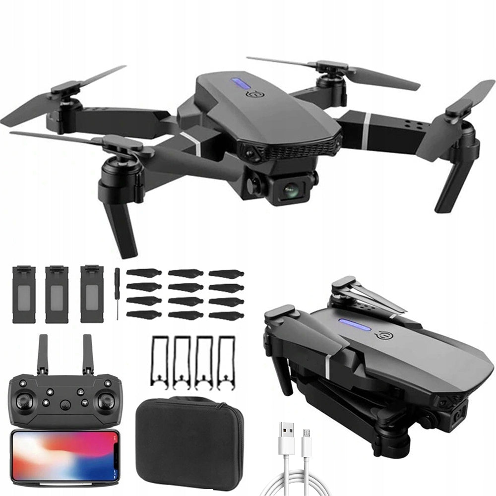 Drone 4K 2 Cameras LS-E525 – 3 Batteries, 100m Range, Set with Case