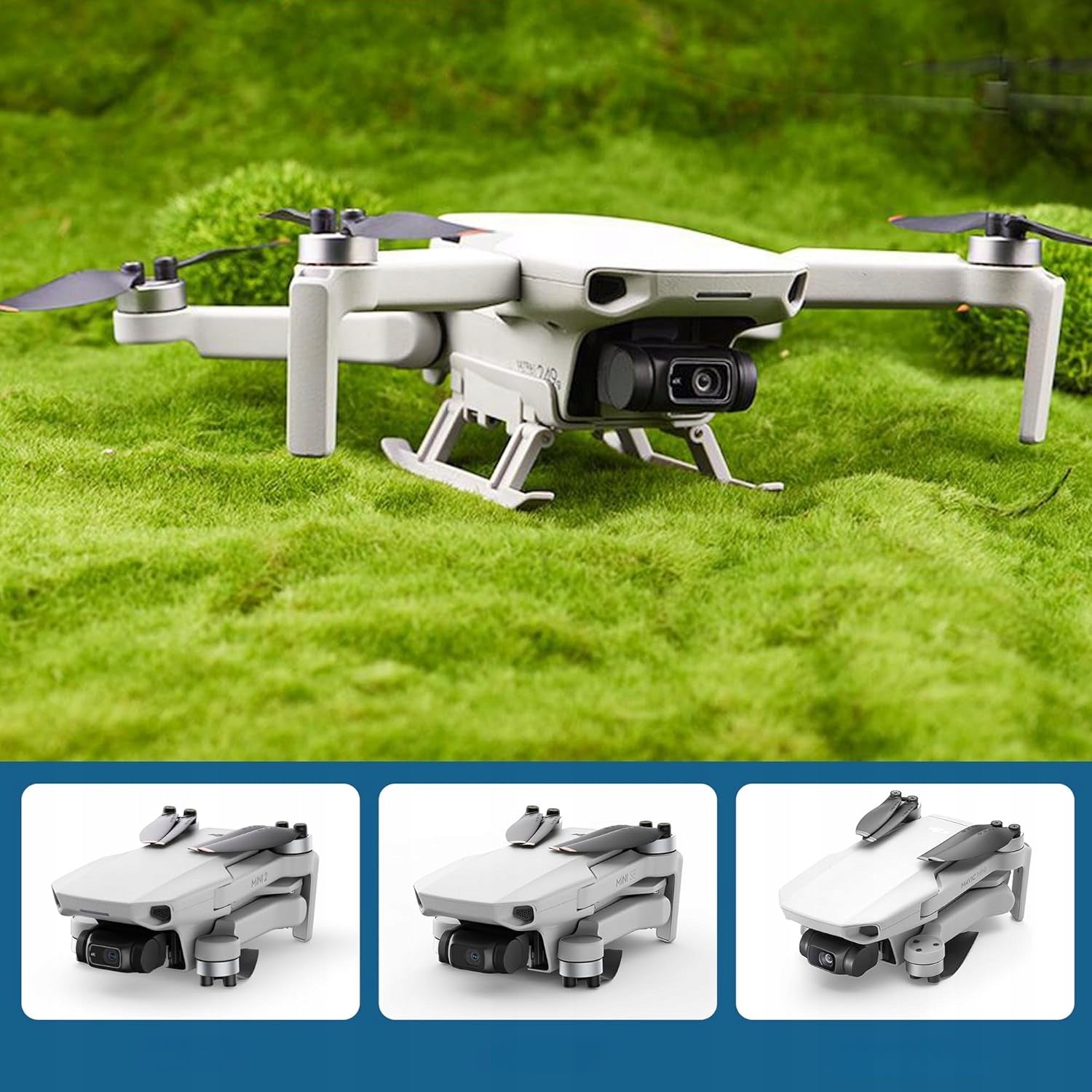 Drone Accessories Extension Chassis Feet for DJI Mini Folding ABS Grey Manufacturer code landing gear podwozie rozszerz. 15mm ABS
