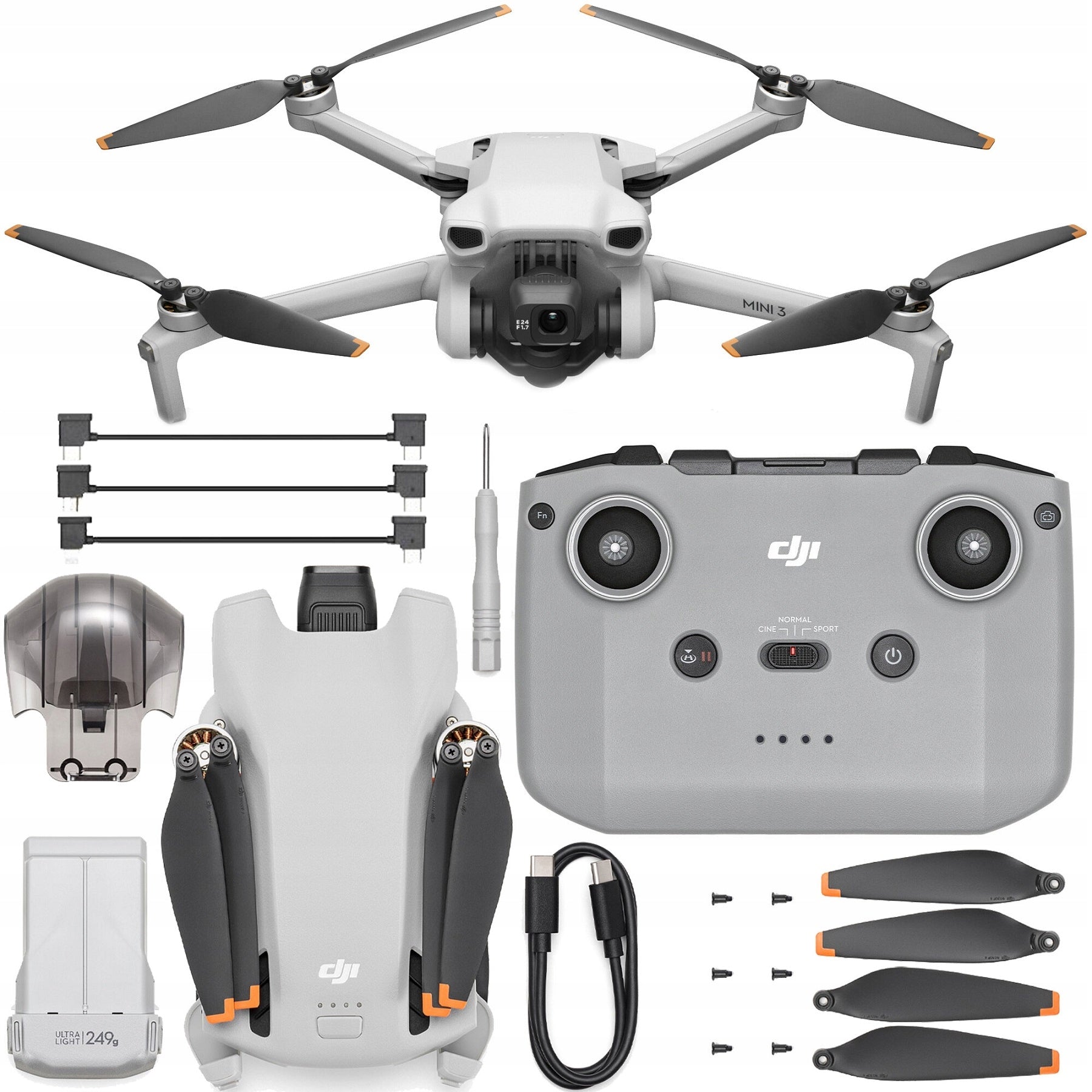 Drone DJI Mini 3 (RC-N1) Light Drone with Mini Camera with 4K HDR Video, 38- EAN (GTIN) 6941565949394