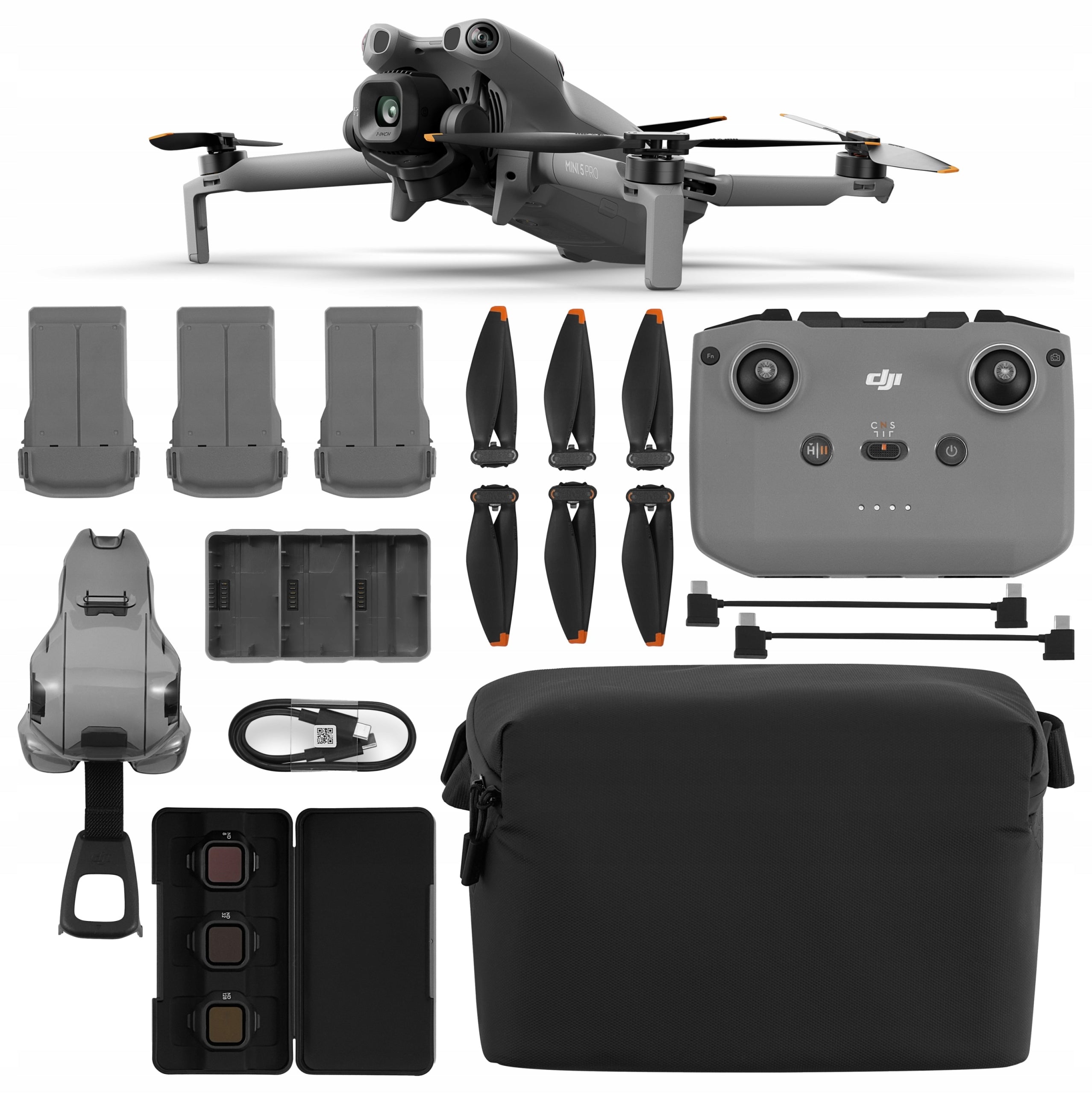 Drone DJI Mini 5 Pro Fly More Combo (RC-N3) 4K 120fps 1" CMOS LiDAR HDR