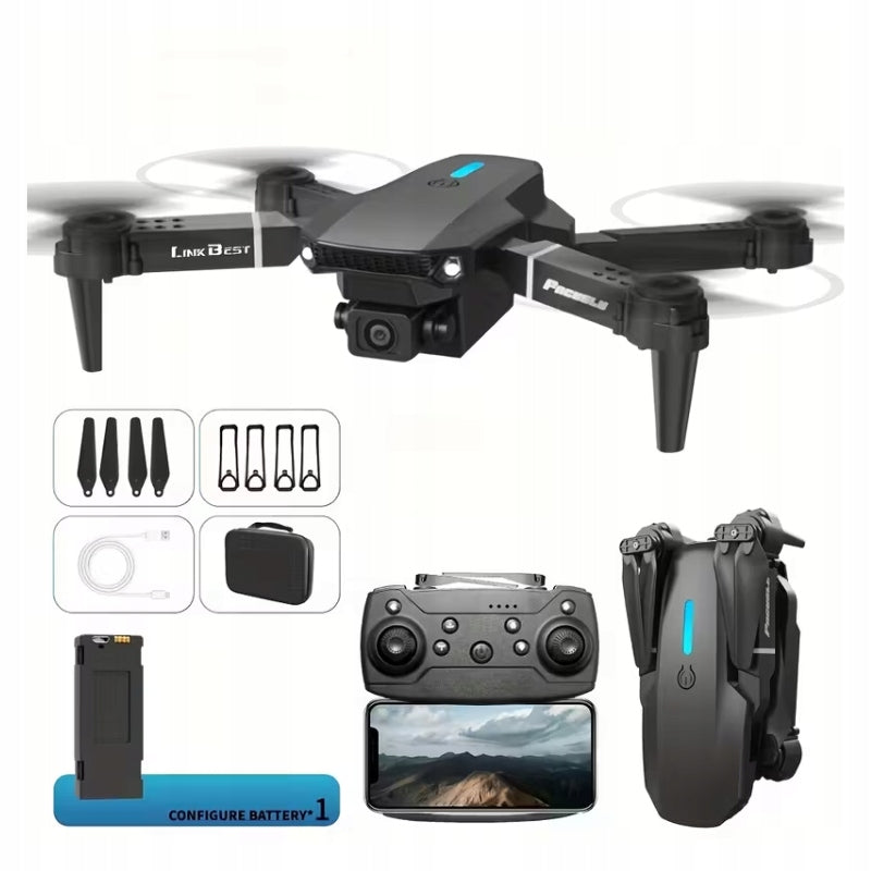 Drone E88 Pro HD FOLDABLE 360 FOR BATTERY 2,4GHz PHONE APP
