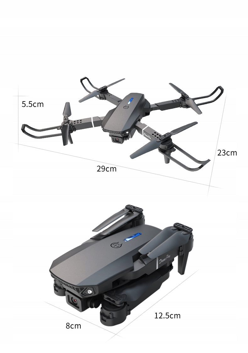 Drone E88LCD with 4K camera electric 3 batteries range 250 m Manufacturer code E88 LCD