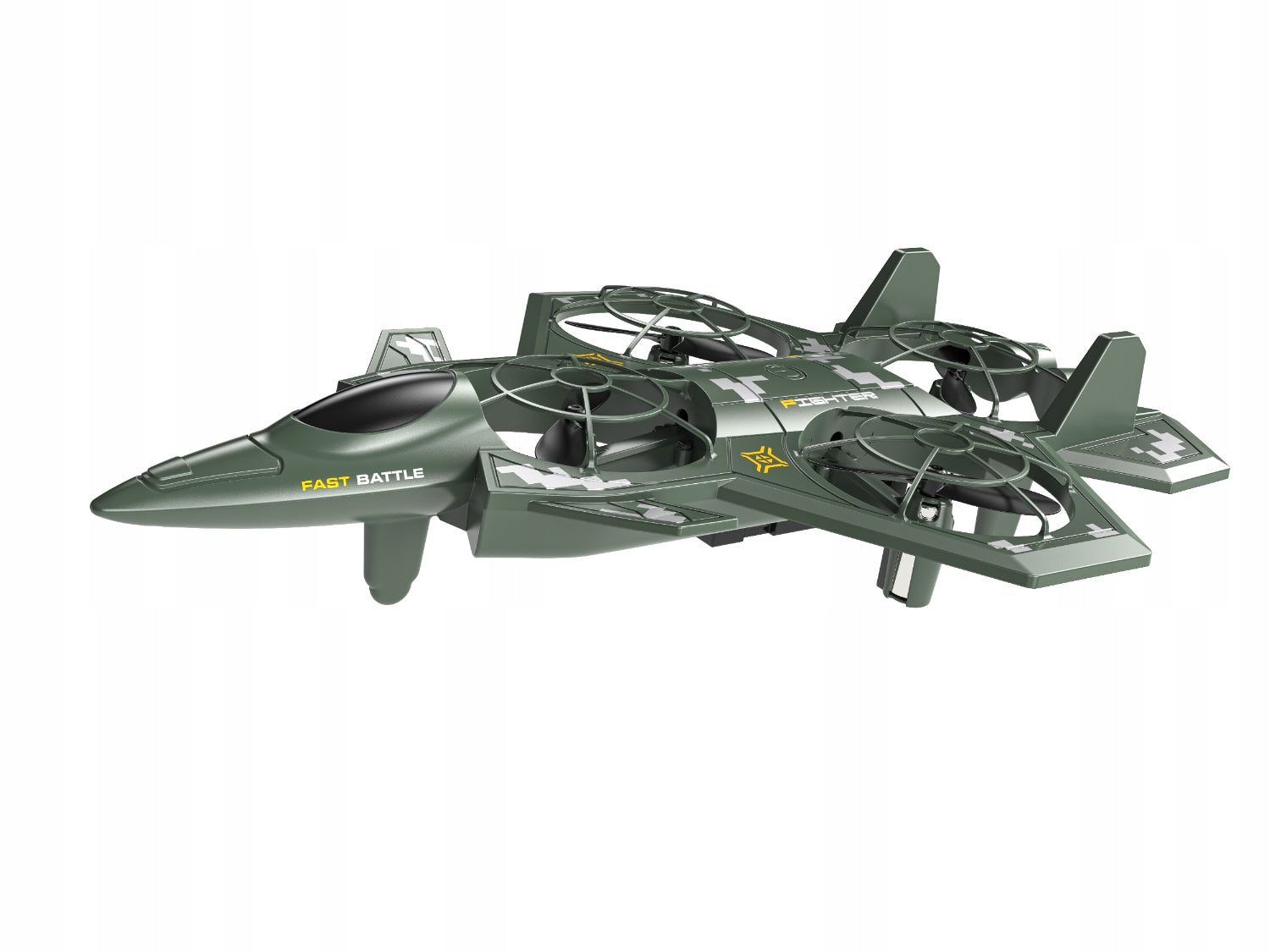 Drone Fighter RC Aircraft Military 4 Propellers Remote Controlled Packaging status original