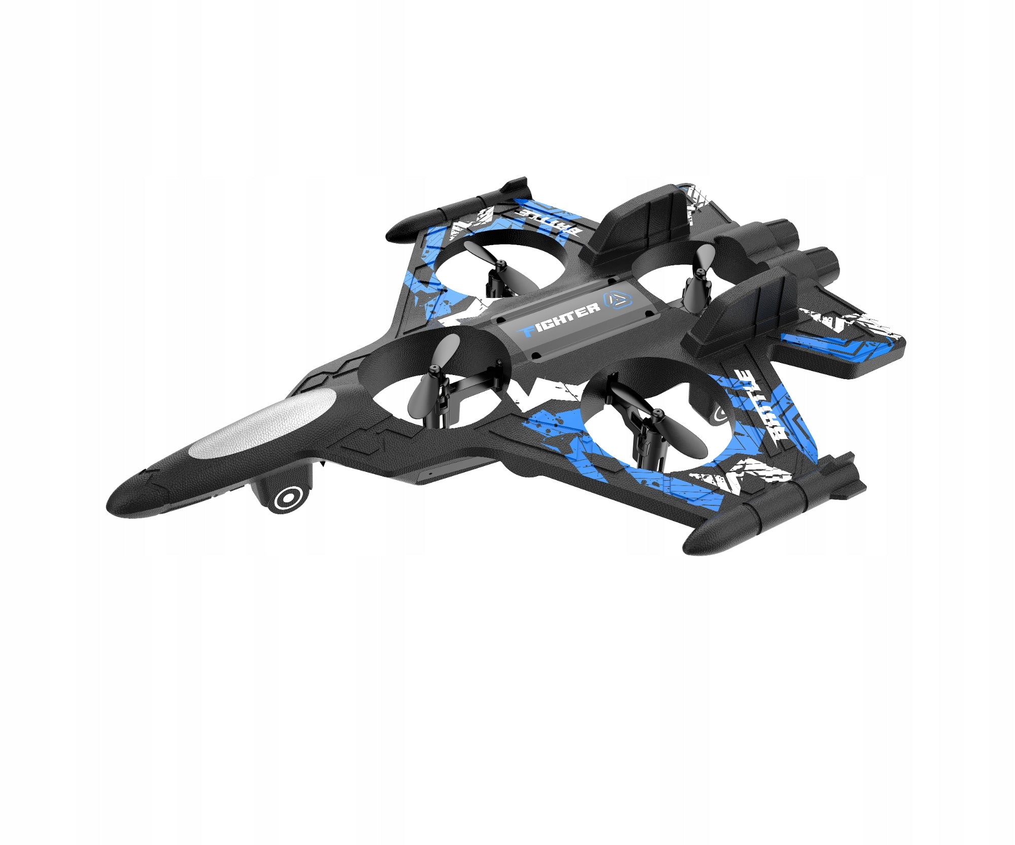 Drone Fighter RC Airplane Remote Controlled 4 Propellers LED EPP Children Brand no brand