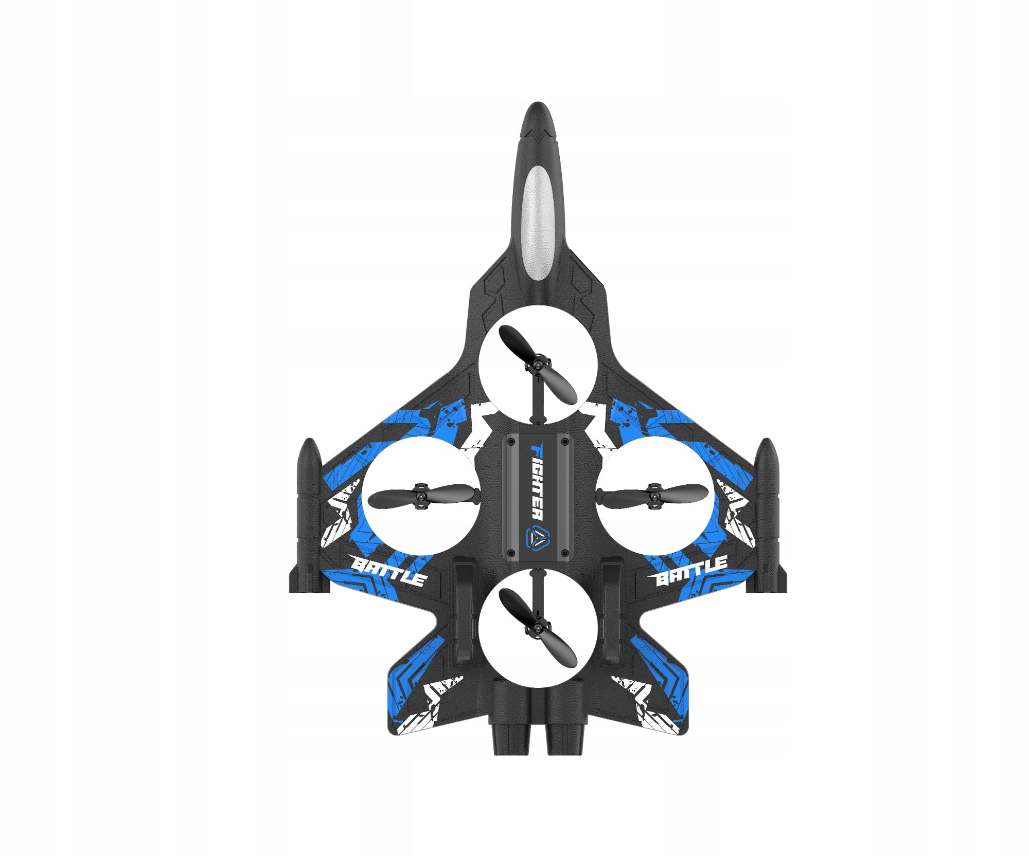 Drone Fighter RC Airplane Remote Controlled 4 Propellers LED EPP Children Packaging status original