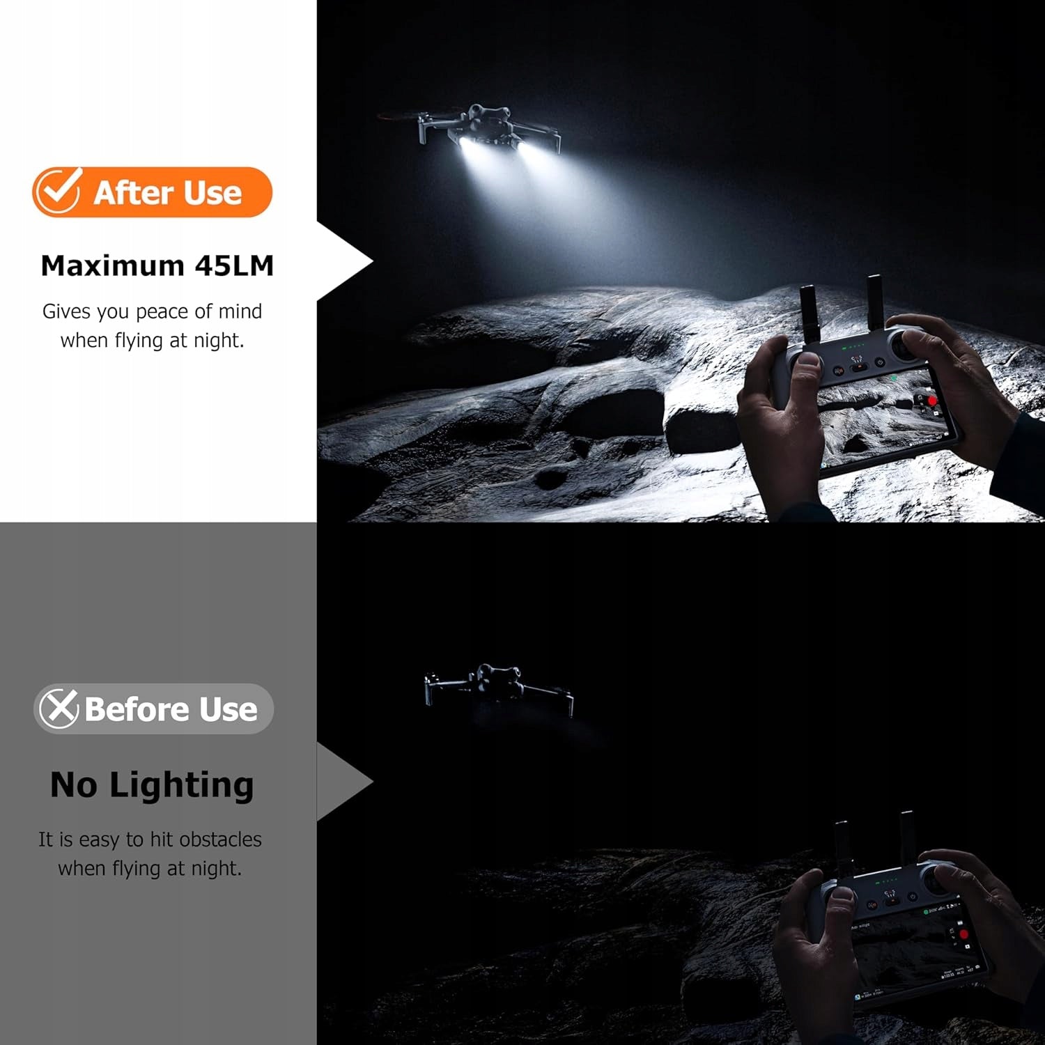 Drone Night Flight Light for DJI Mini 5 Pro Propeller Holder + Searchlight Manufacturer code 12030146