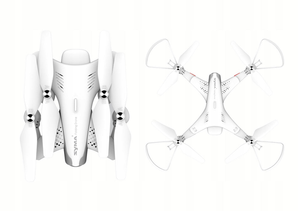 Drone R/ C Z3 720P camera white 360x230 mm Lean Toys Brand Syma