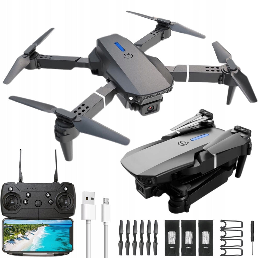 Drone Set With Camera 4k Live Streaming Finger Tracking Flip 3d Wifi