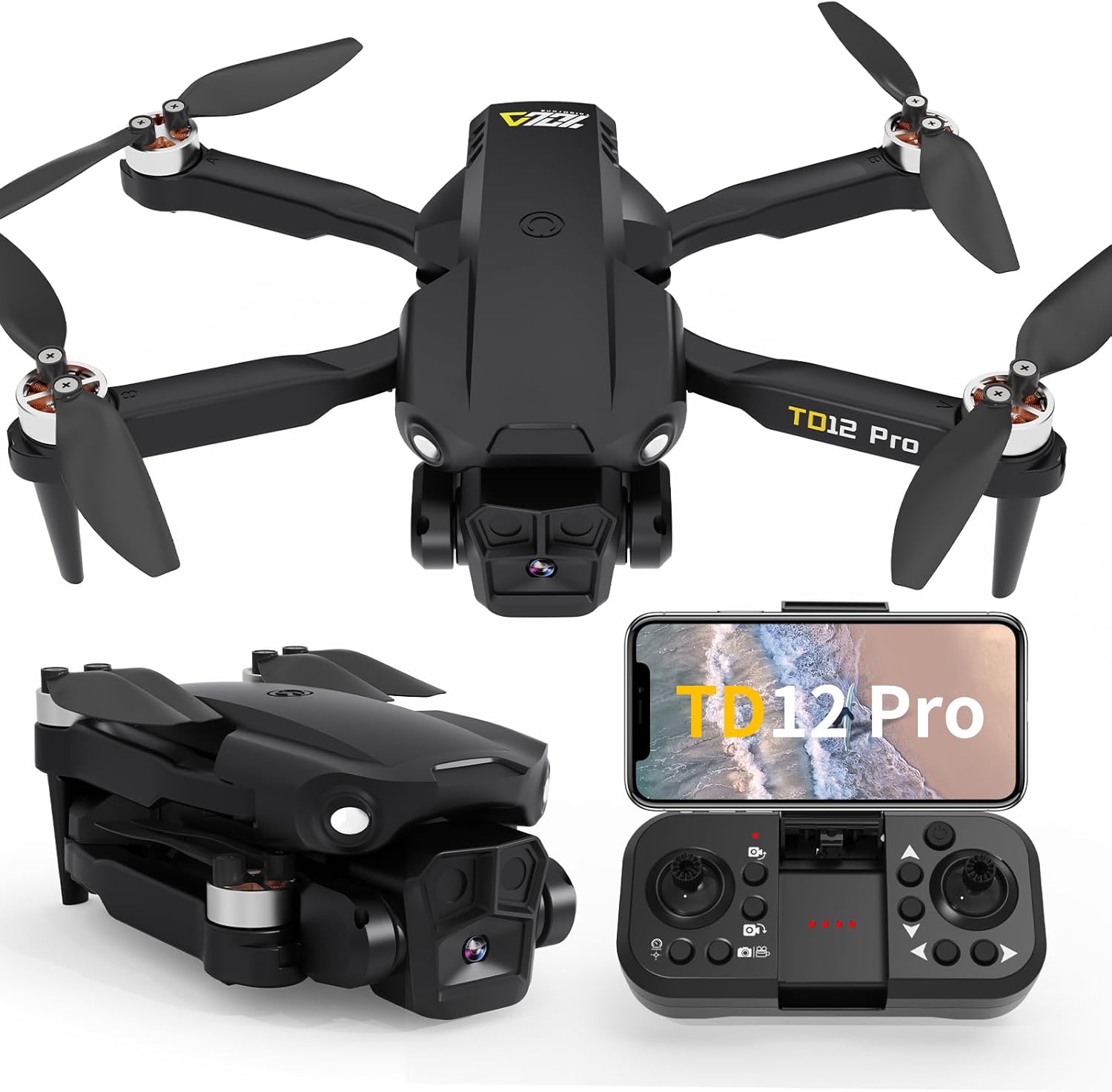 Drone Toladrone TD12Pro Mini RC HD Camera WiFi Brushless Motors