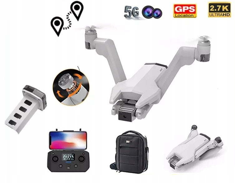 Drone V-type gimbal 2.7K GPS 2-camera WiFi bag!