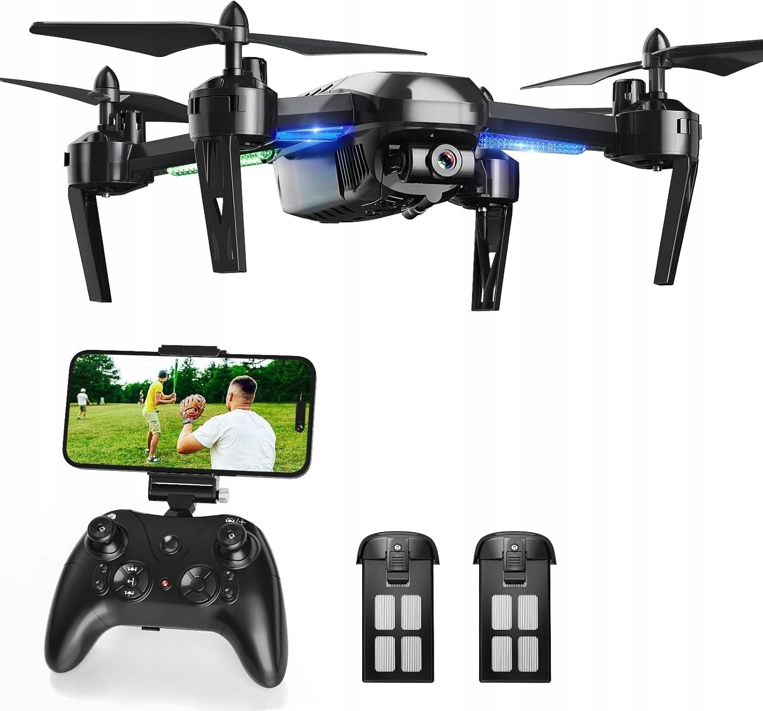 Drone Wipkviey T6 Camera 1080P HD WiFi FPV 2 Batteries Headless Brand no brand
