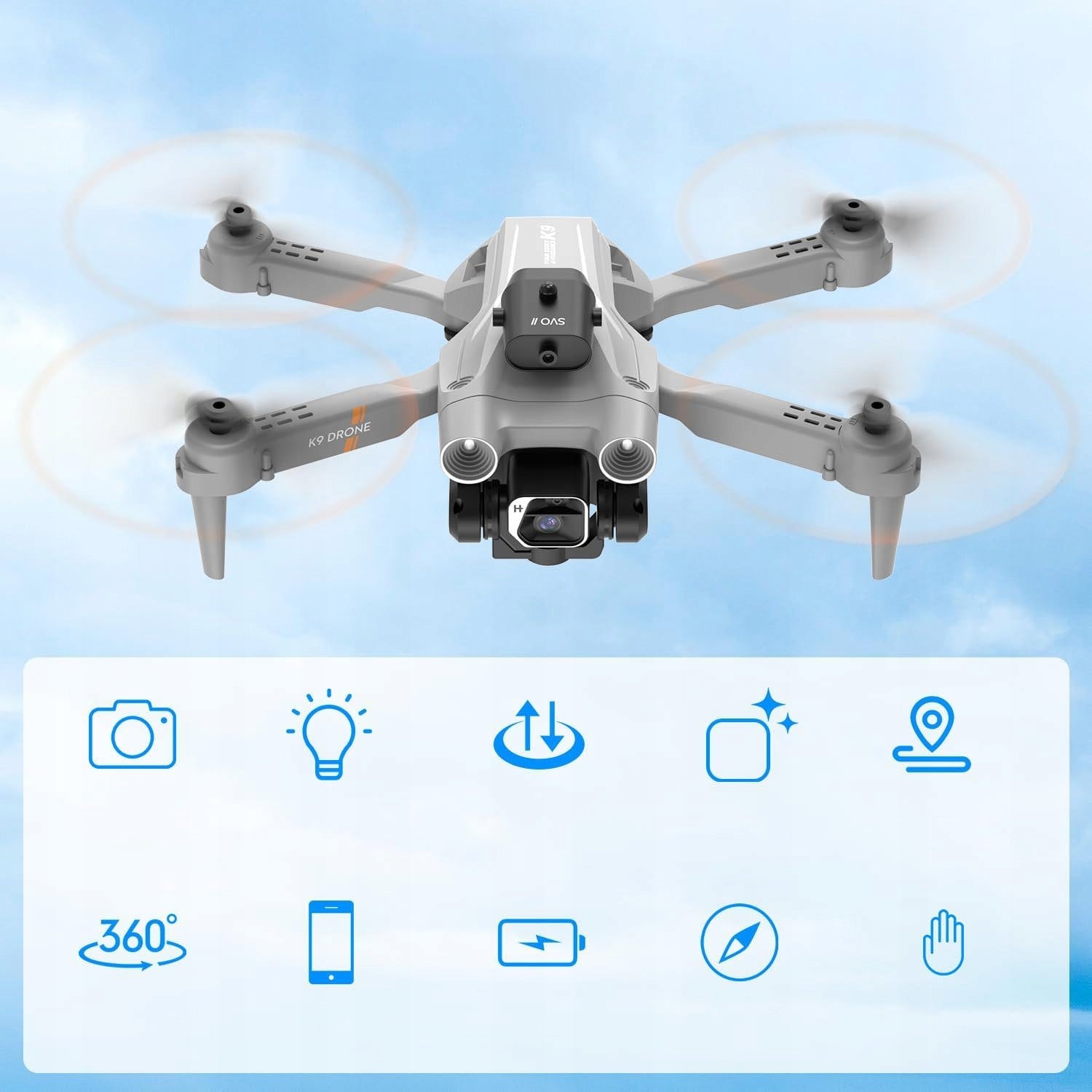 Drone With Camera For Adults And Kids, Foldable Remote Controlled Quadcopter Packaging status original