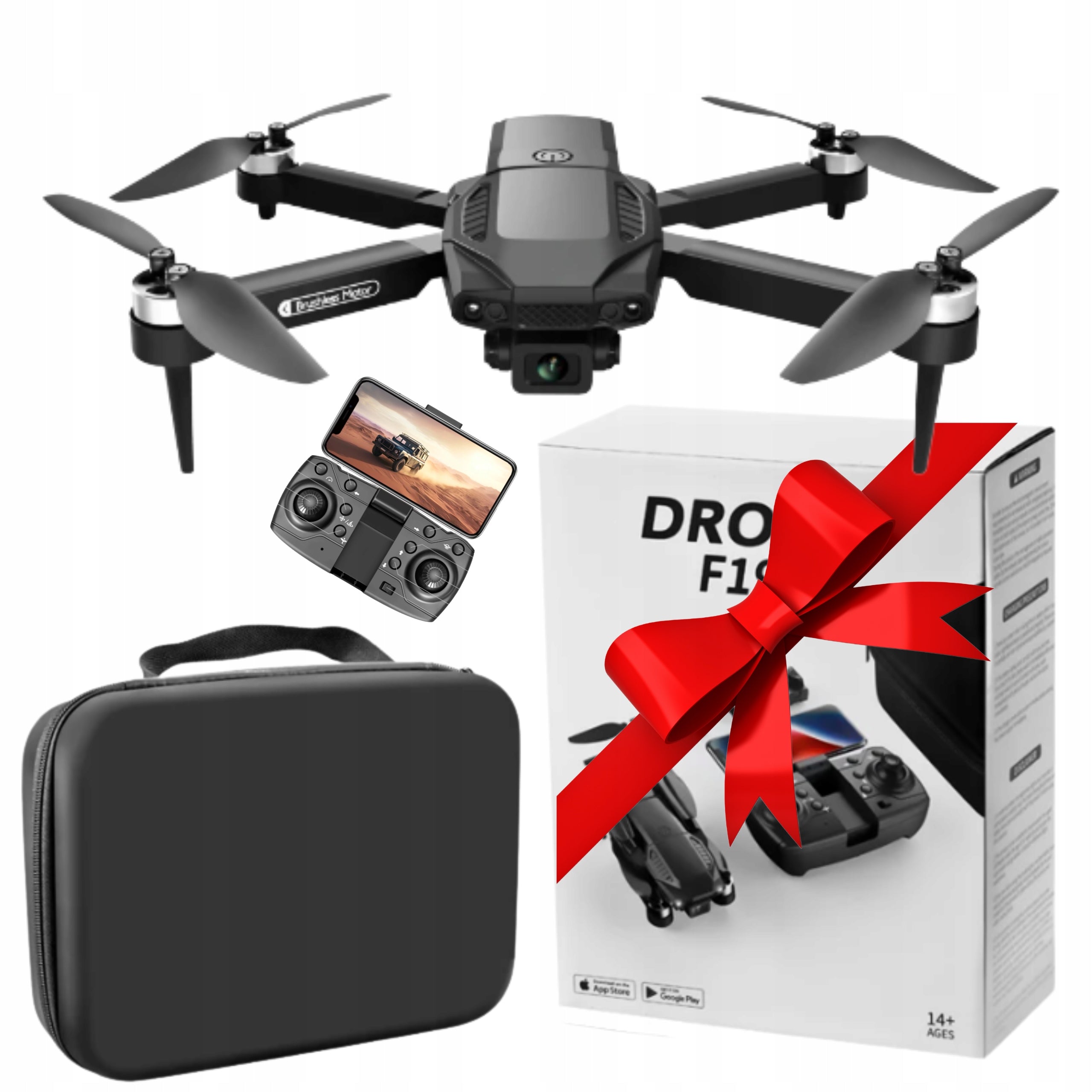 Drone With Camera Professional Remote Controlled With Suitcase Akcesoria Freebie