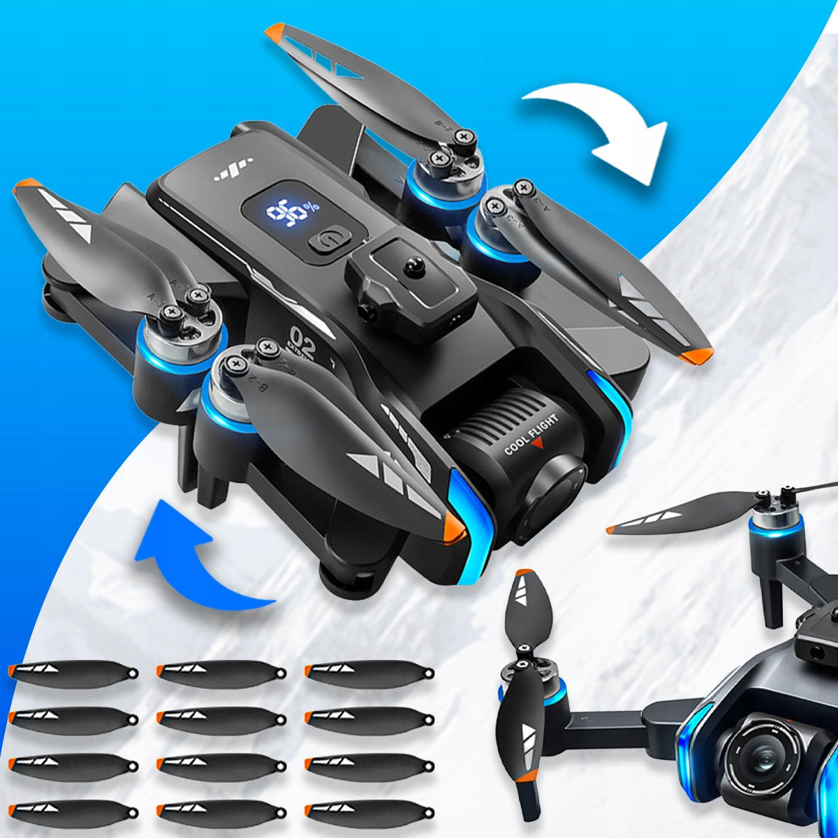 Drone XT808 GPS Obstacle Avoidance Range 5000m WIFI Brushless Motors Manufacturer code Dron bezszczotkowy zasięg 5000m