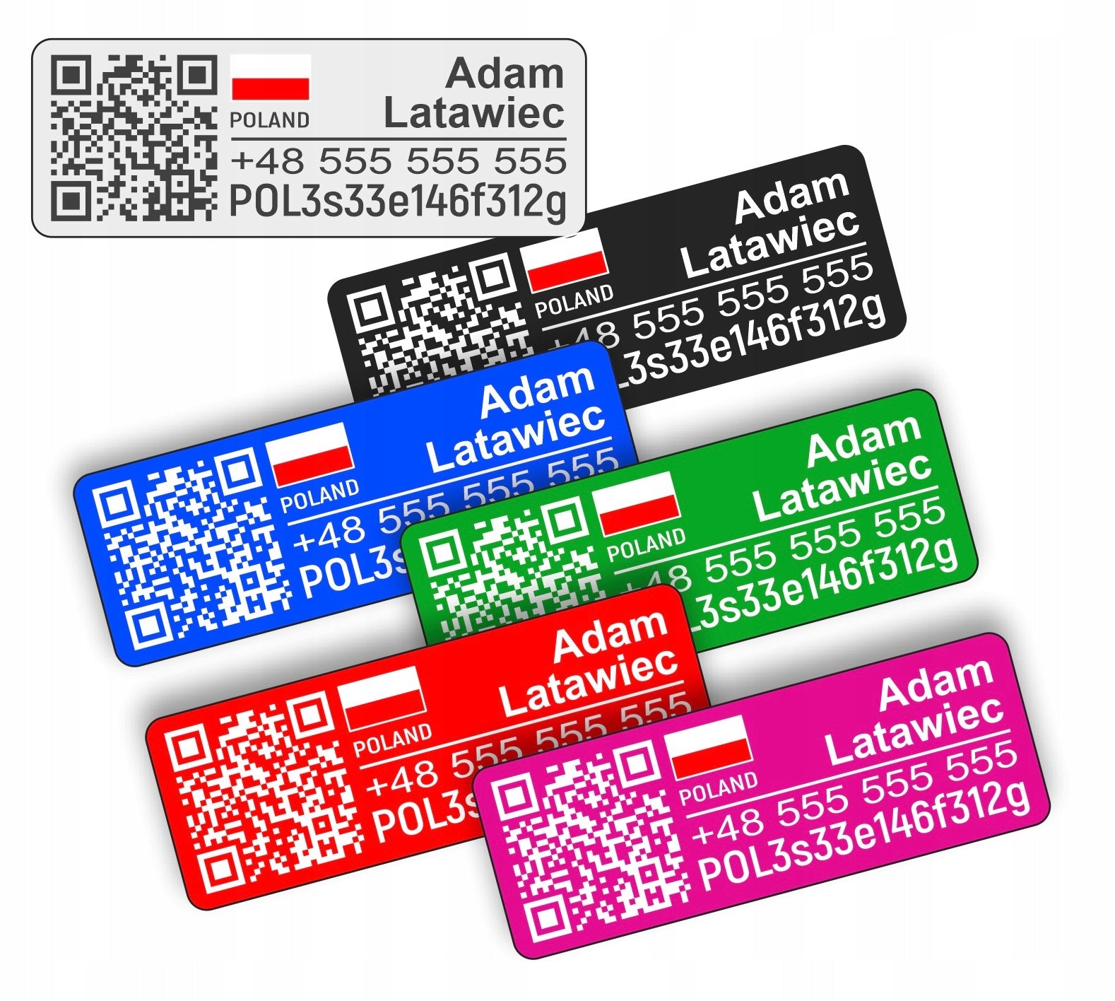 Drone plate / sticker - aluminium - 28x10mm Manufacturer code ERI.PL