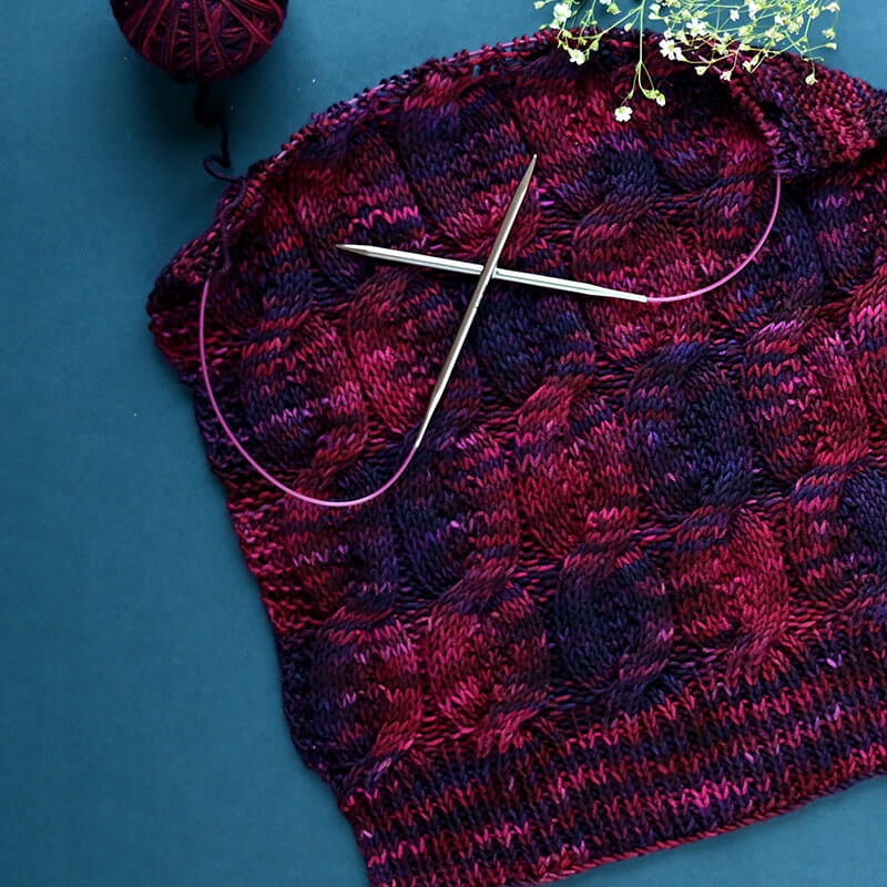 Stricknadeln mit Faden KnitPro Nova Metal 60 cm, 12,00 mm 