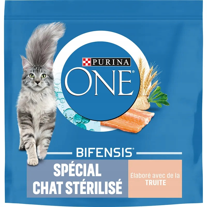 Dry Cat Food Purina One Sterilized Trout Wheat 1,5kg