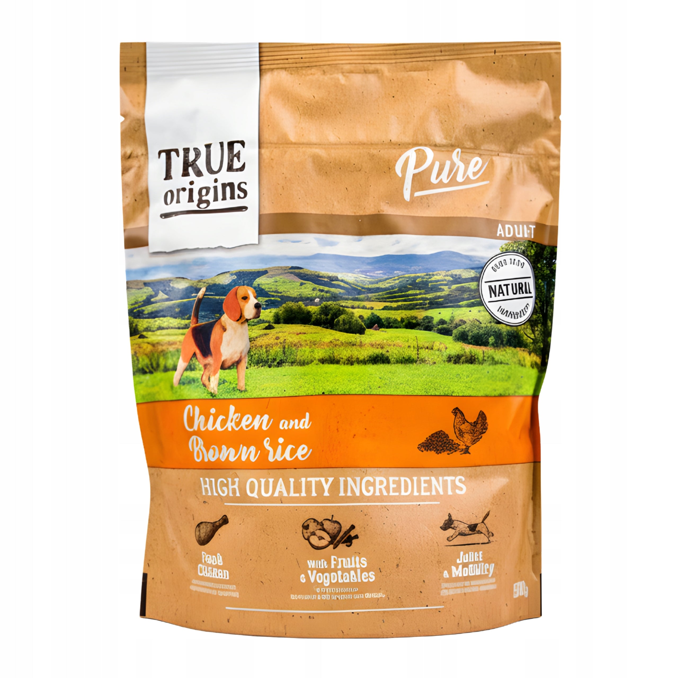 Dry Dog Food 500g True Origins Pure Premium Grain Free Chicken Flavor