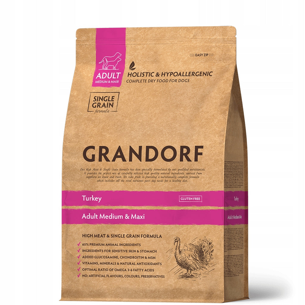 Dry Dog Food Grandorf Turkey Medium Maxi 10kg Turkey Medium Breeds Brand Grandorf