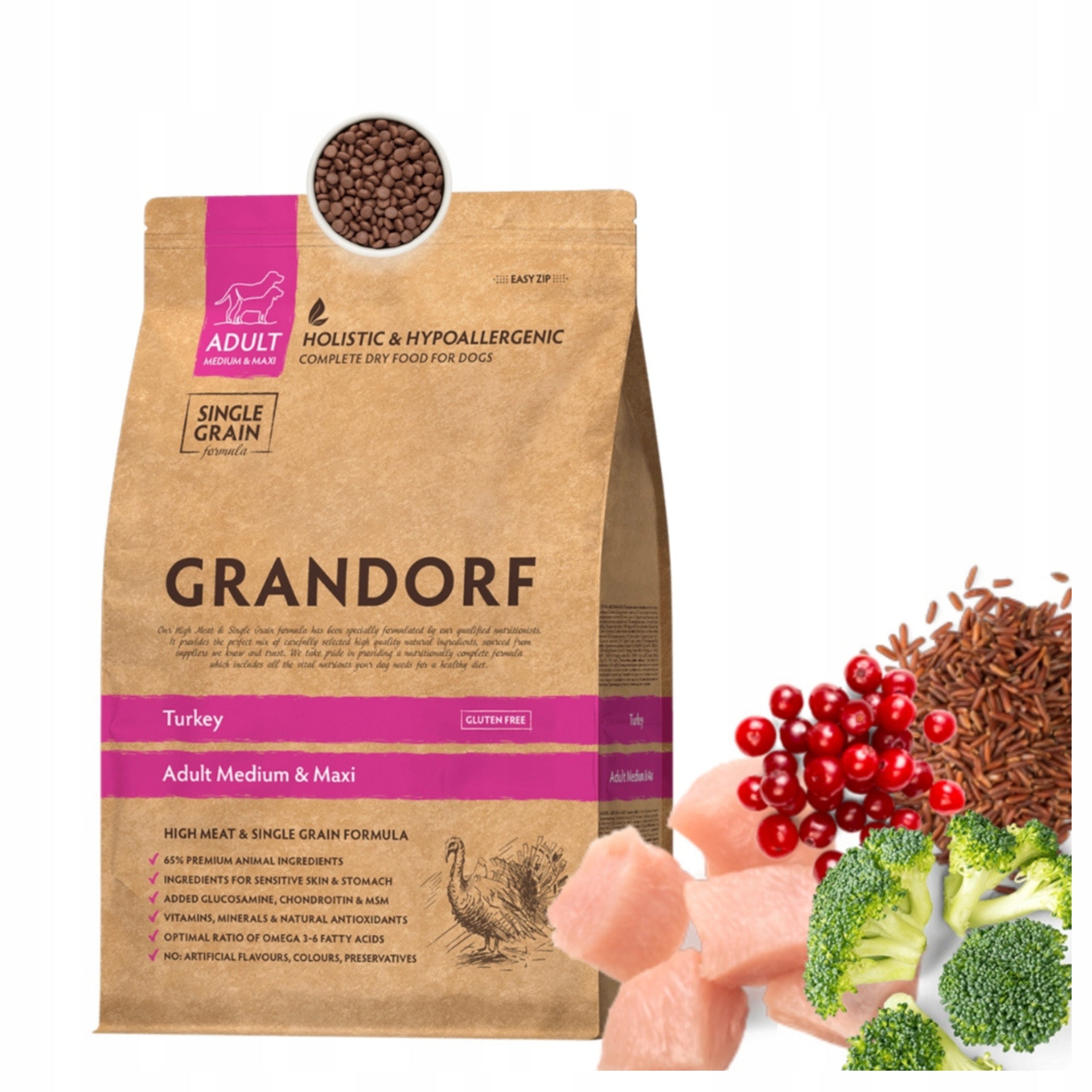 Dry Dog Food Grandorf Turkey Medium Maxi 10kg Turkey Medium Breeds