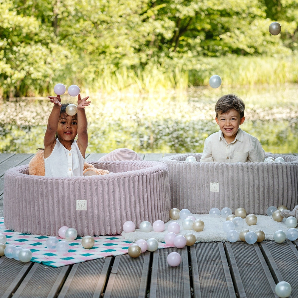 Dry Foam Pool with Balls 200pcs 90x30 Beige Puffy Lamell MISIOO Manufacturer code Basenik mały Dla Dzieci 200 piłek