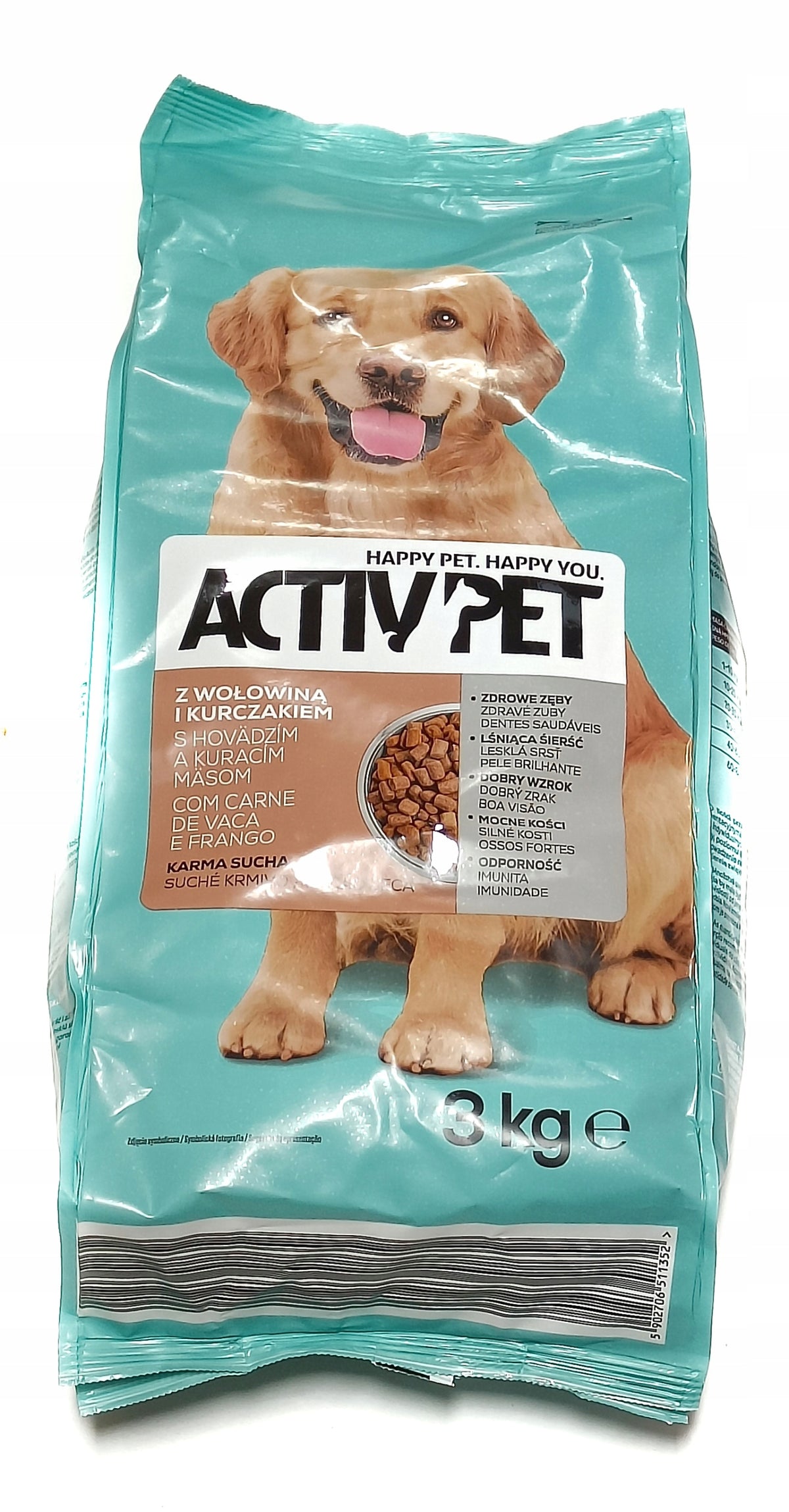 Dry Food All Breeds For Dogs Activ Pet Beef with CHICKEN 3kg