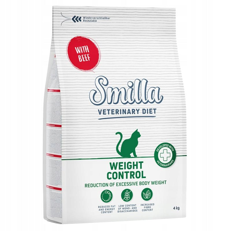 Dry Food Smilla Veterinary Diet Wight Control Flavour Beef 4 kg 1 pc