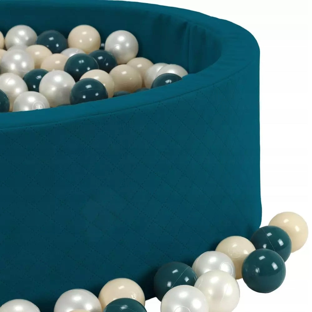 Dry Pool + 200 Balls 90x30cm Children's Turquoise Velvet Polish Sewing Minimum kid's age 0