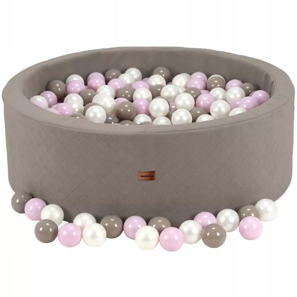 Dry Pool + 200 Balls 90x30cm For Children Beige Velvet Polish Sewing Information regarding product safety and compliance For use under direct adult supervision Includes a toy. Adult supervision is recommended