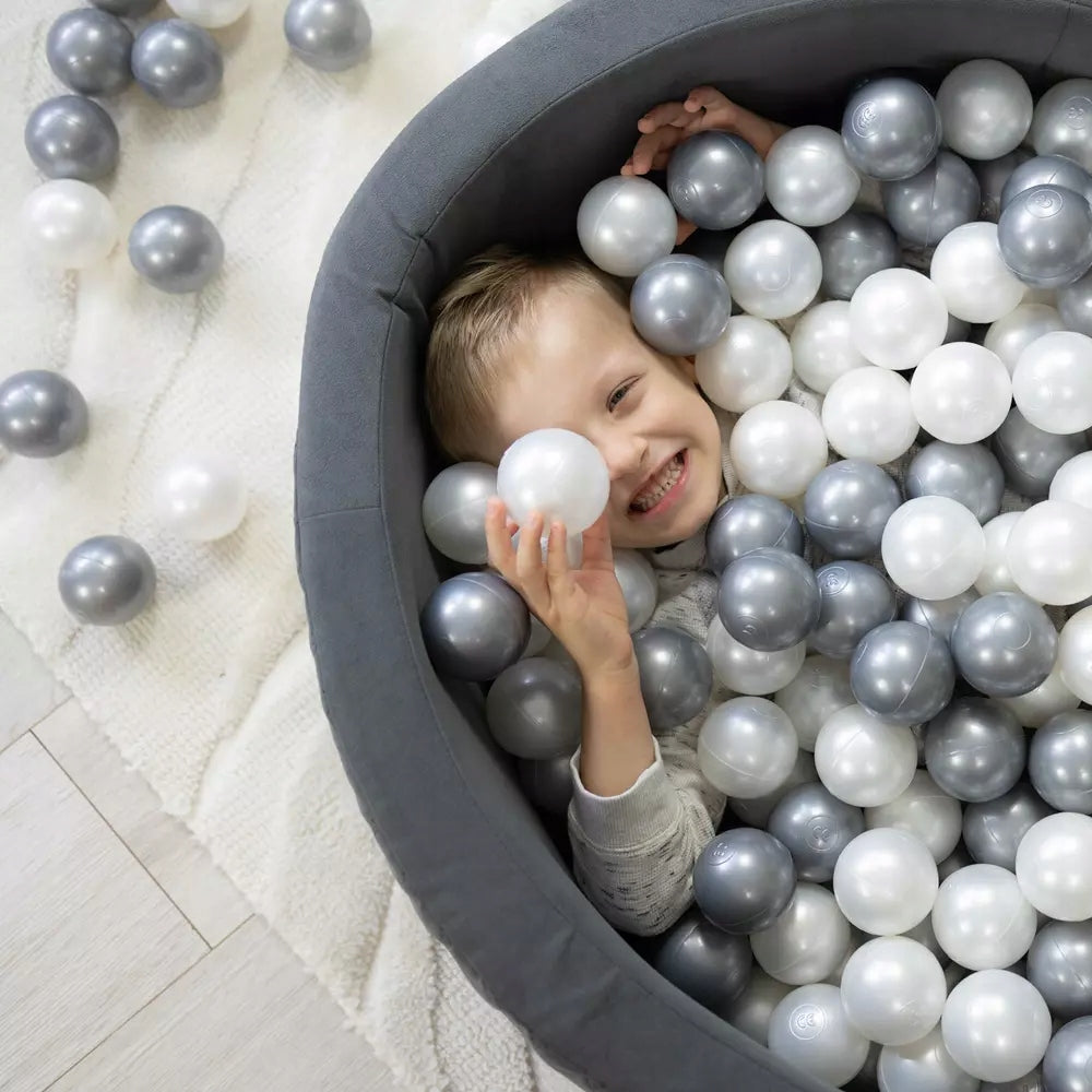 Dry Pool + 200 Balls 90x30cm For Children Graphite Velvet Polish Sewing Minimum kid's age 0