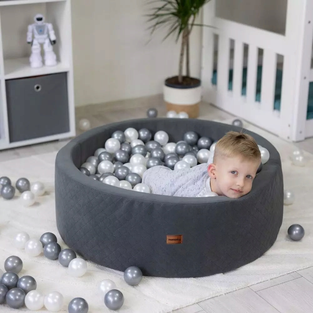 Dry Pool + 200 Balls 90x30cm For Children Graphite Velvet Polish Sewing Packaging status original