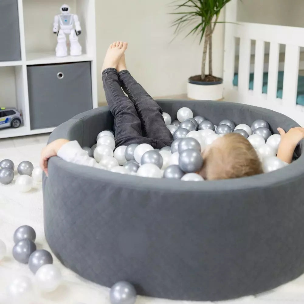 Dry Pool + 200 Balls 90x30cm For Children Graphite Velvet Polish Sewing Product width 90 cm
