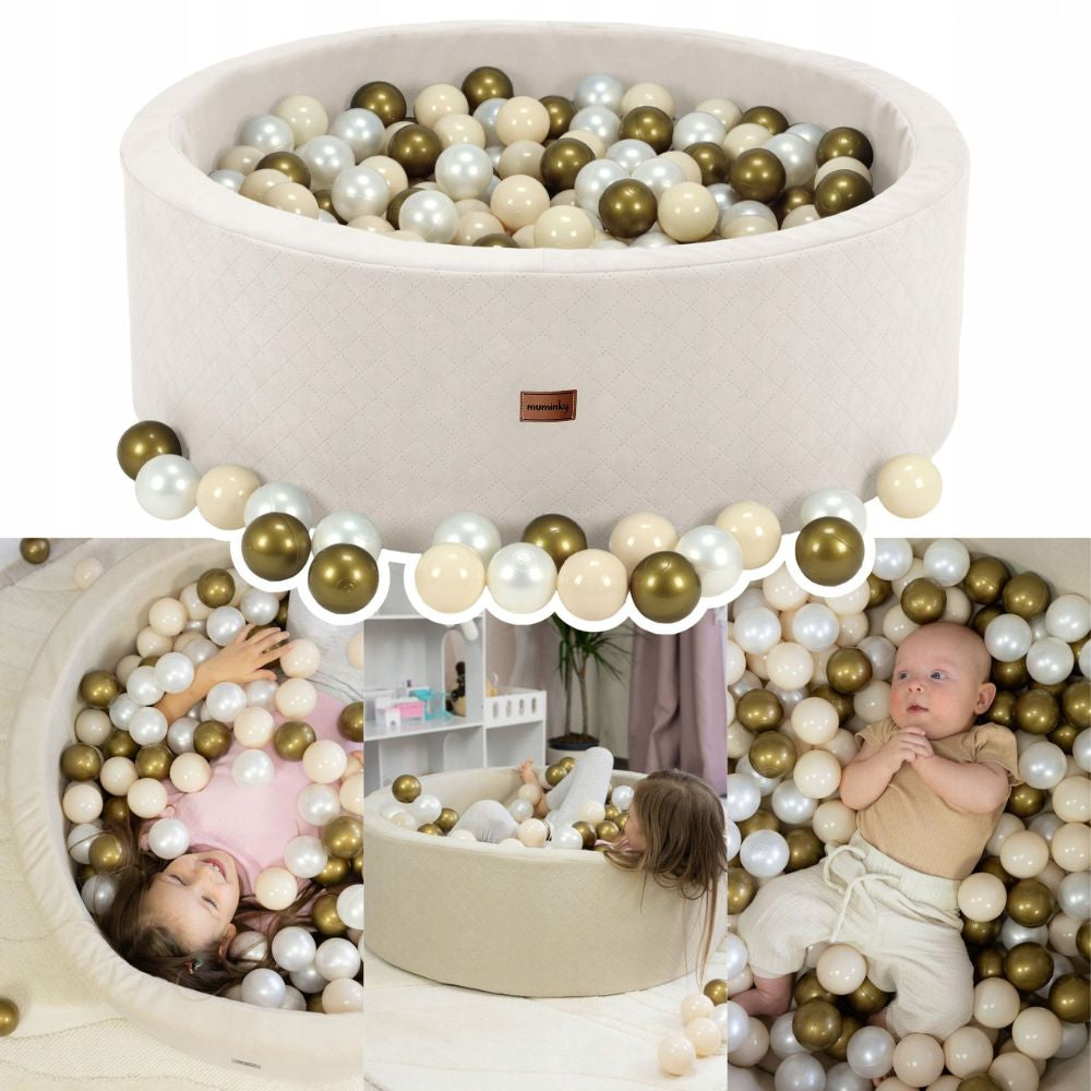 Dry Pool + 200 Balls 90x30cm For Children Light Beige Velvet Polish Sewing Information regarding product safety and compliance For use under direct adult supervision Includes a toy. Adult supervision is recommended