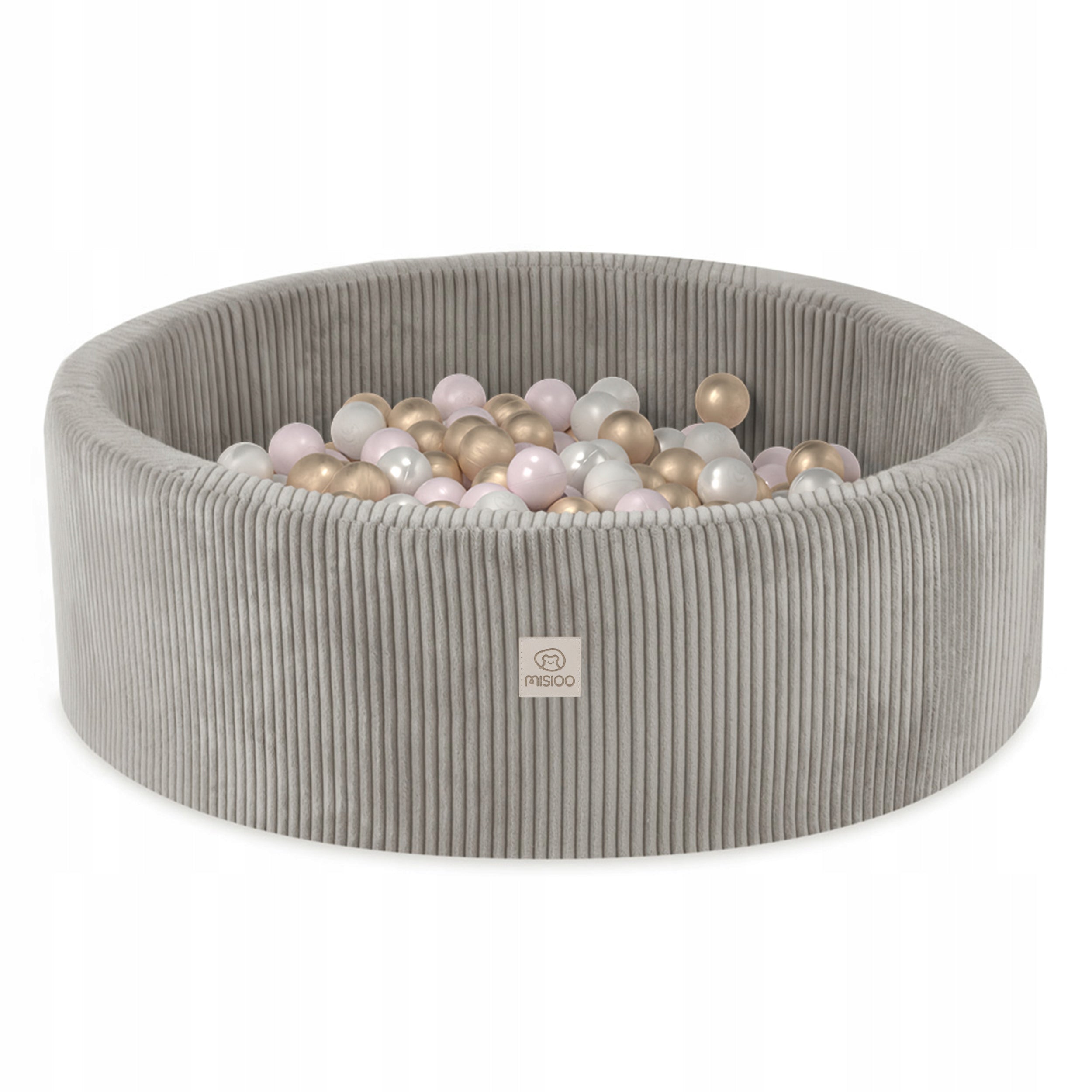 Dry Pool with Balls 90x30 Foam Corduroy Pool BEIGE 200 balls MISIOO