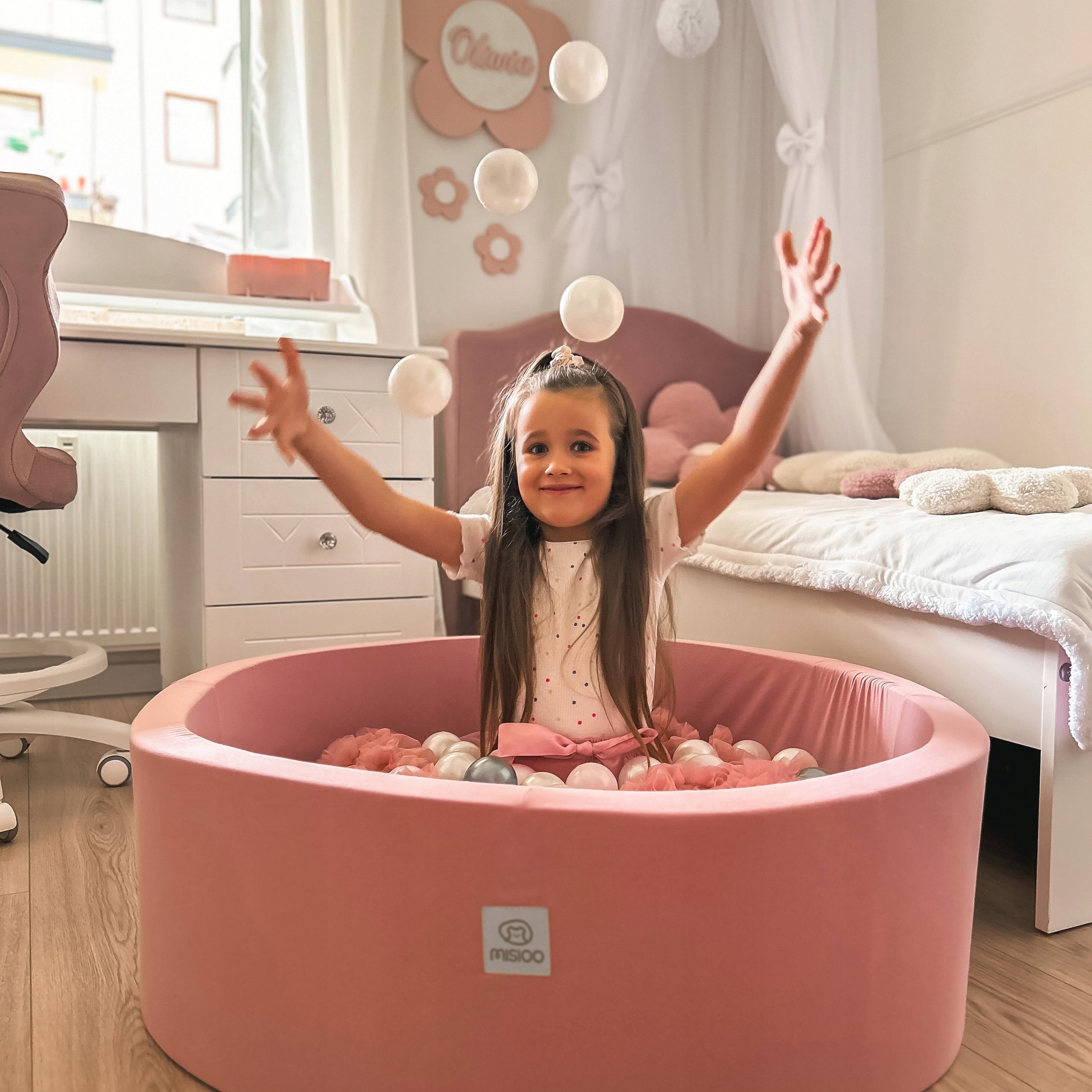 Dry Pool with Balls 90x30 Foam Pink Smart 200 balls MISIOO Manufacturer code MIS44/S_PI/002