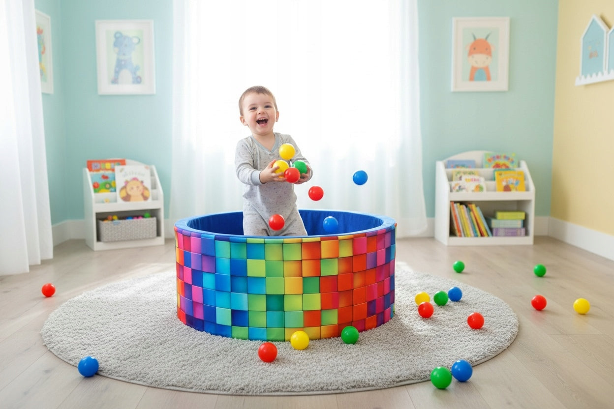 Dry Pool with Balls 90x40 200 balls playpen - pool with balls WELOX Brand Welox