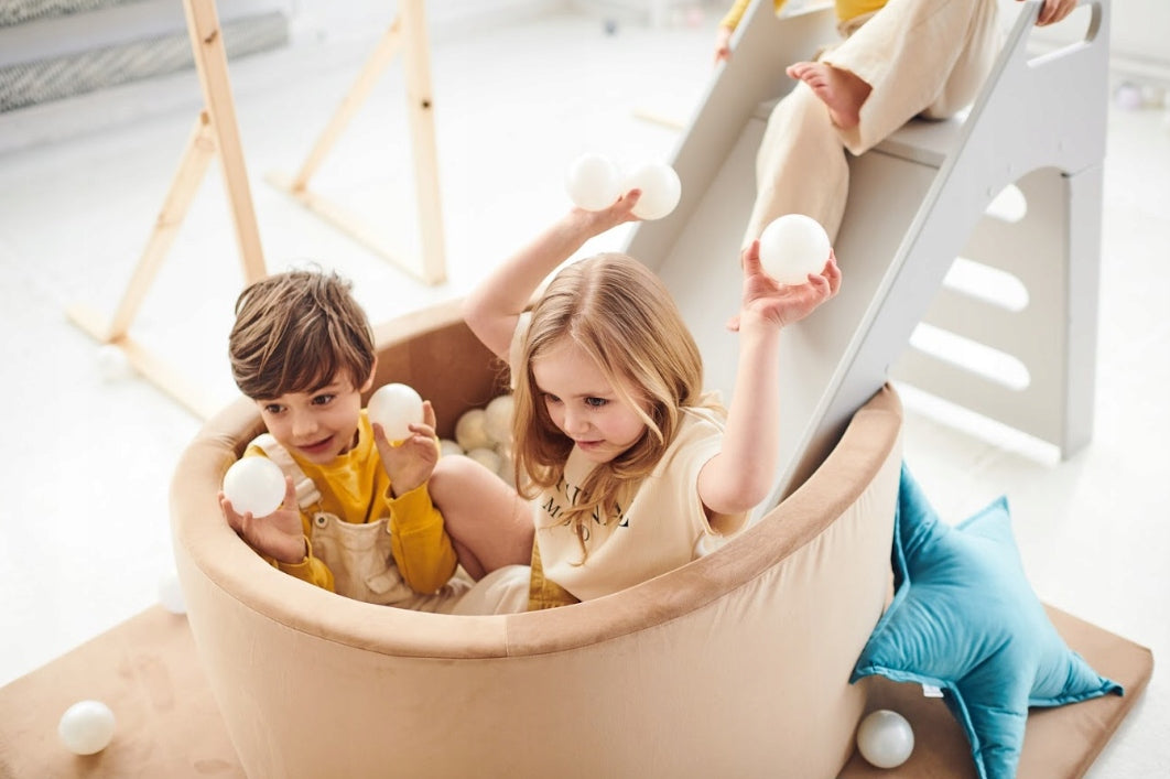 Dry Pool with Balls Children's Playpen MISIOO Velvet 200 Balls Manufacturer code Basenik mały Welurowy Welur Dla Niemowląt