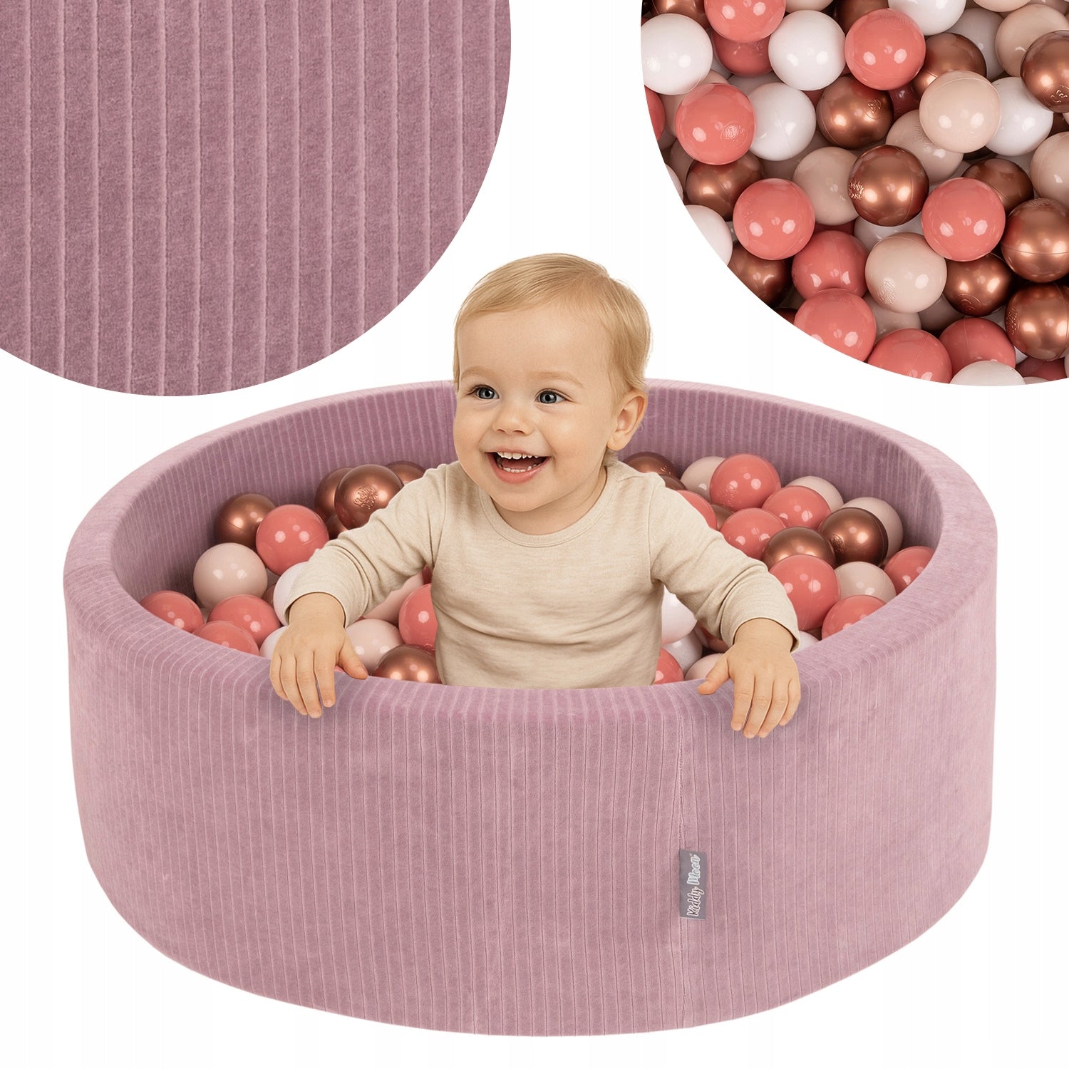 Dry Pool with Balls Corduroy 200 balls Pool with Balls KiddyMoon