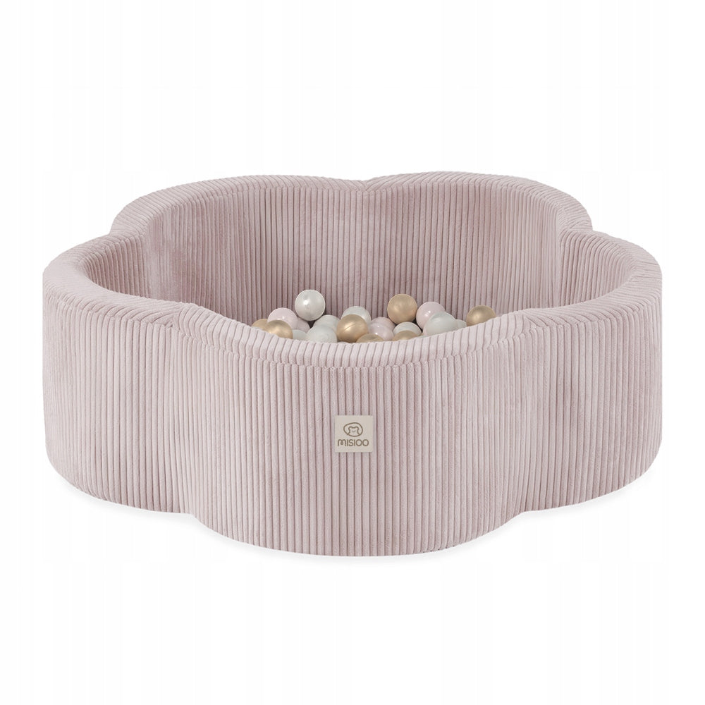 Dry Pool with Balls Foam Flower Pink Corduroy 200 balls MISIOO 95x30