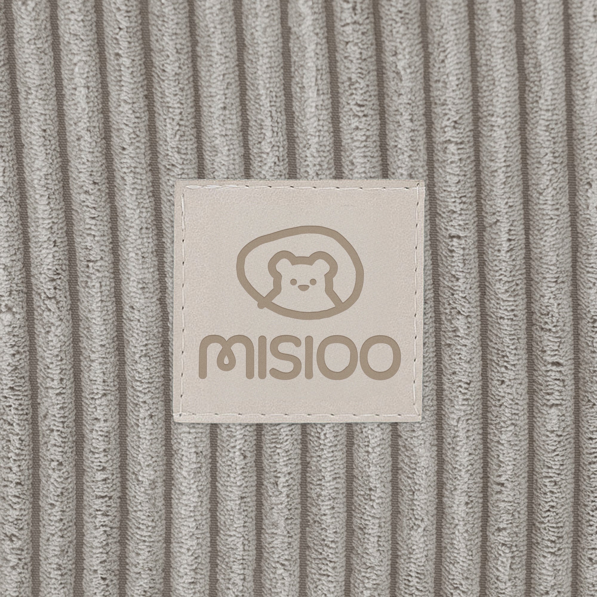 Dry Pool without Balls 90x30 for Children Beige Corduroy Round MISIOO Minimum kid's age 0