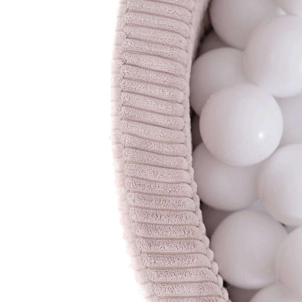 Dry Pool without Balls 90x30 for Children Pink Corduroy Round MISIOO Brand Misioo