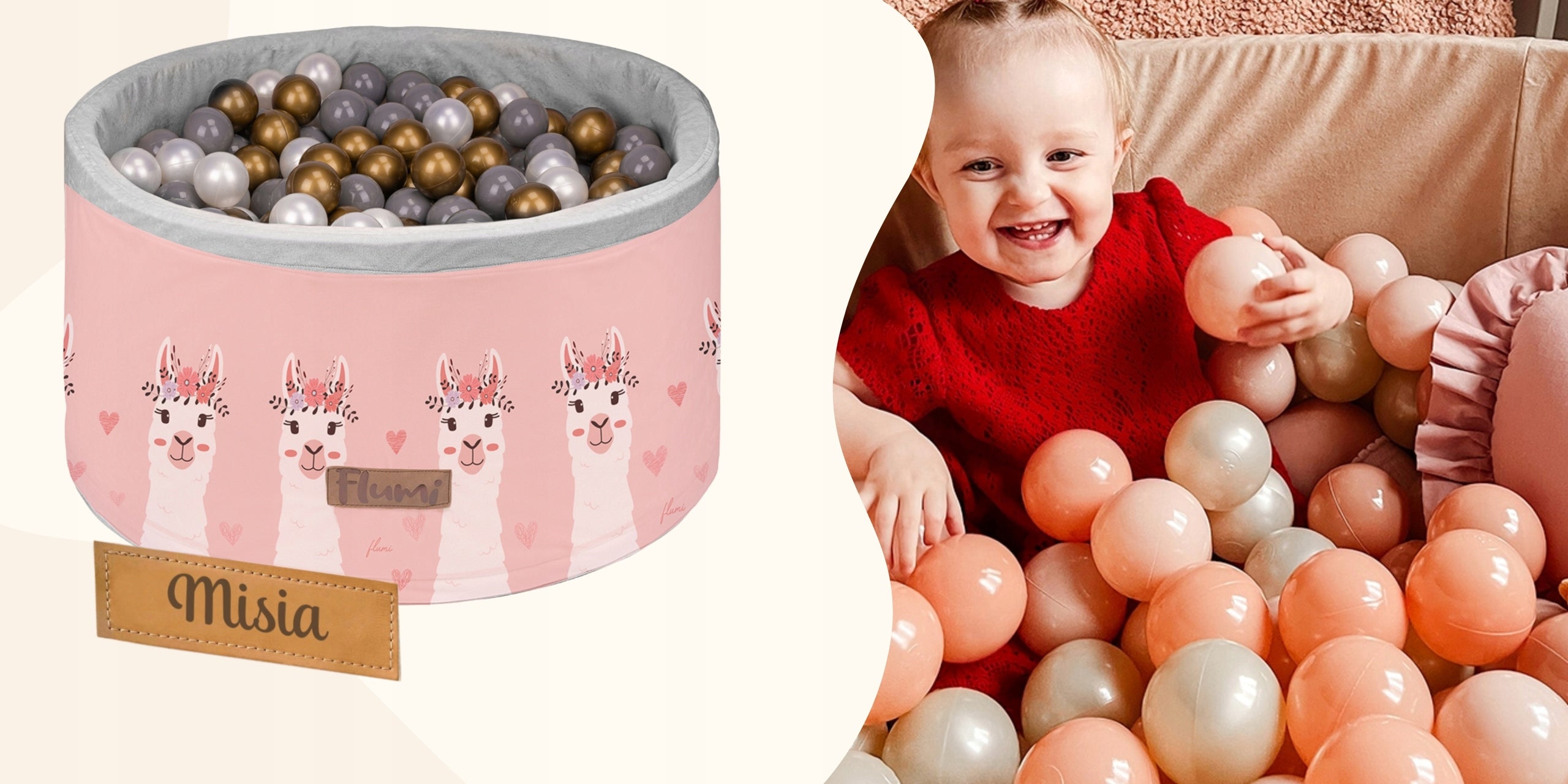 Dry ball pool for children 90x40 200 balls FREEBIES FLUMI Manufacturer code BASEN LAMY + PIŁKI WERSJA 1