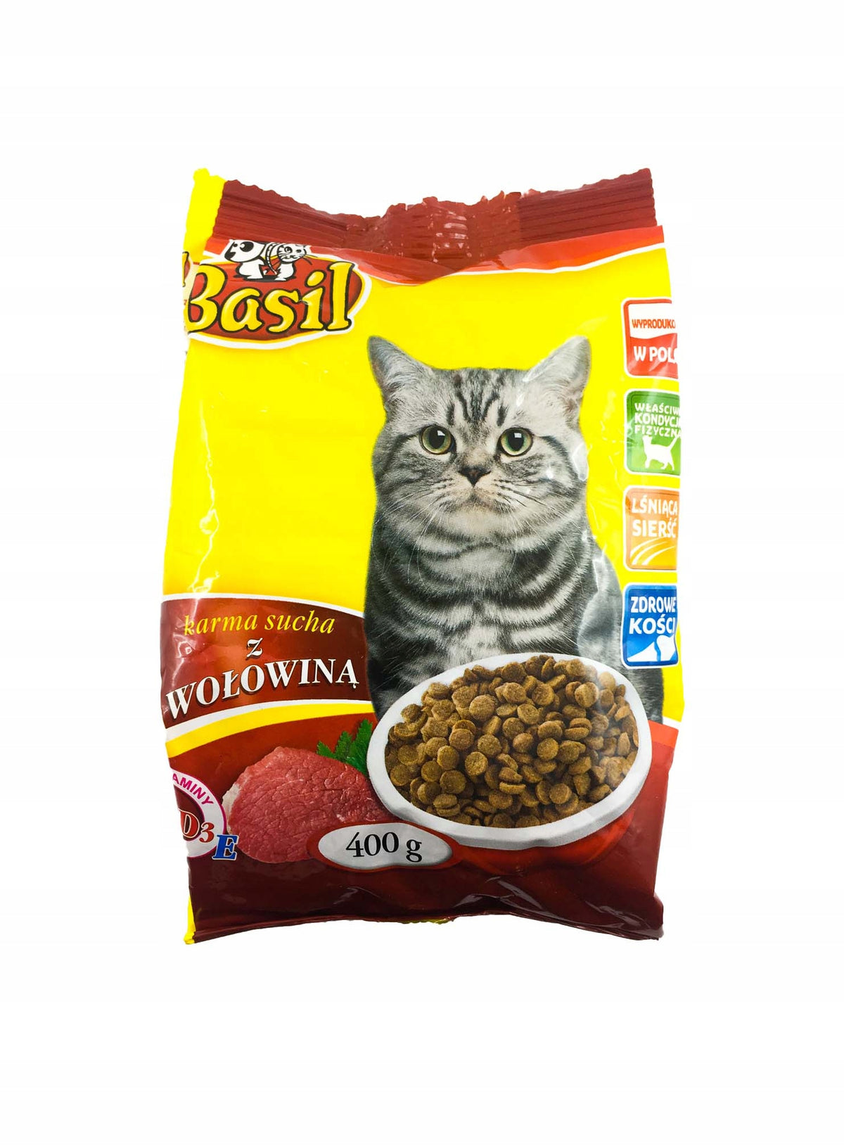 Dry cat food BASIL 400g with beef